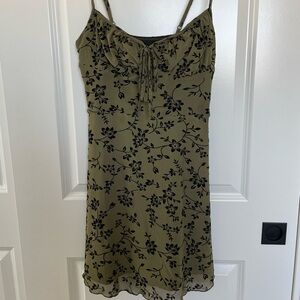 SHEIN  Mini Dress Size 6 Medium Dark Green Black